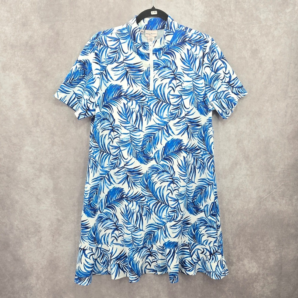 Tommy Bahama Resort Preppy Beach Golf Zip Y2K Tropical Vacation Sports Dress XL - Picture 2 of 8